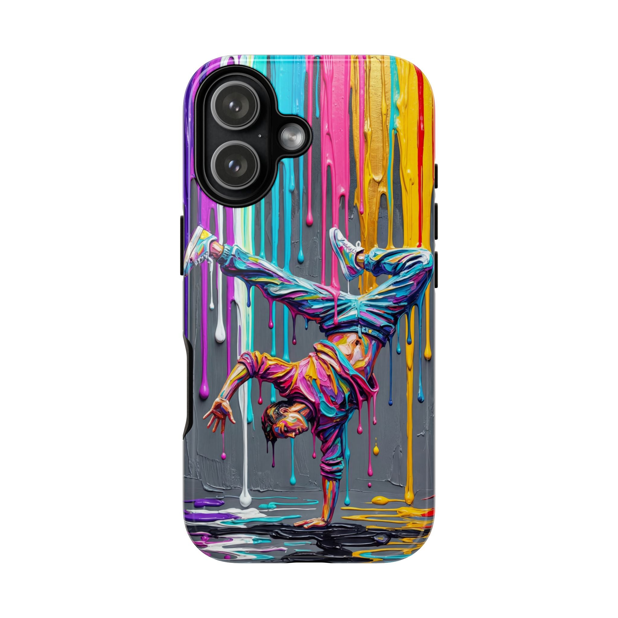 Colorful Breakdancer Graffiti Tough iPhone Case