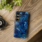 Ocean Animals Tough Samsung Galaxy Phone Case | Navy Blue Undersea Whale Cover