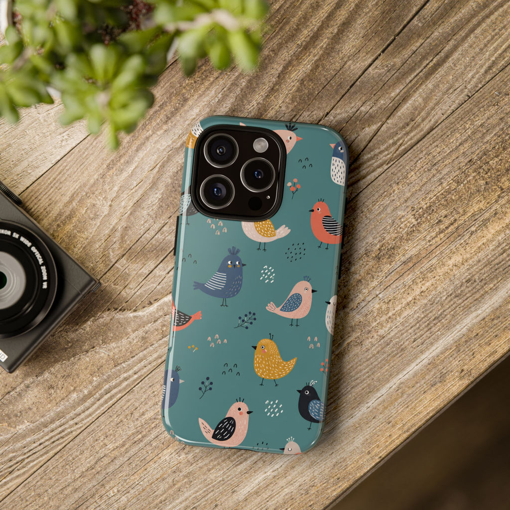 Colorful Bird iPhone Case | Cute Bird Pattern Cover
