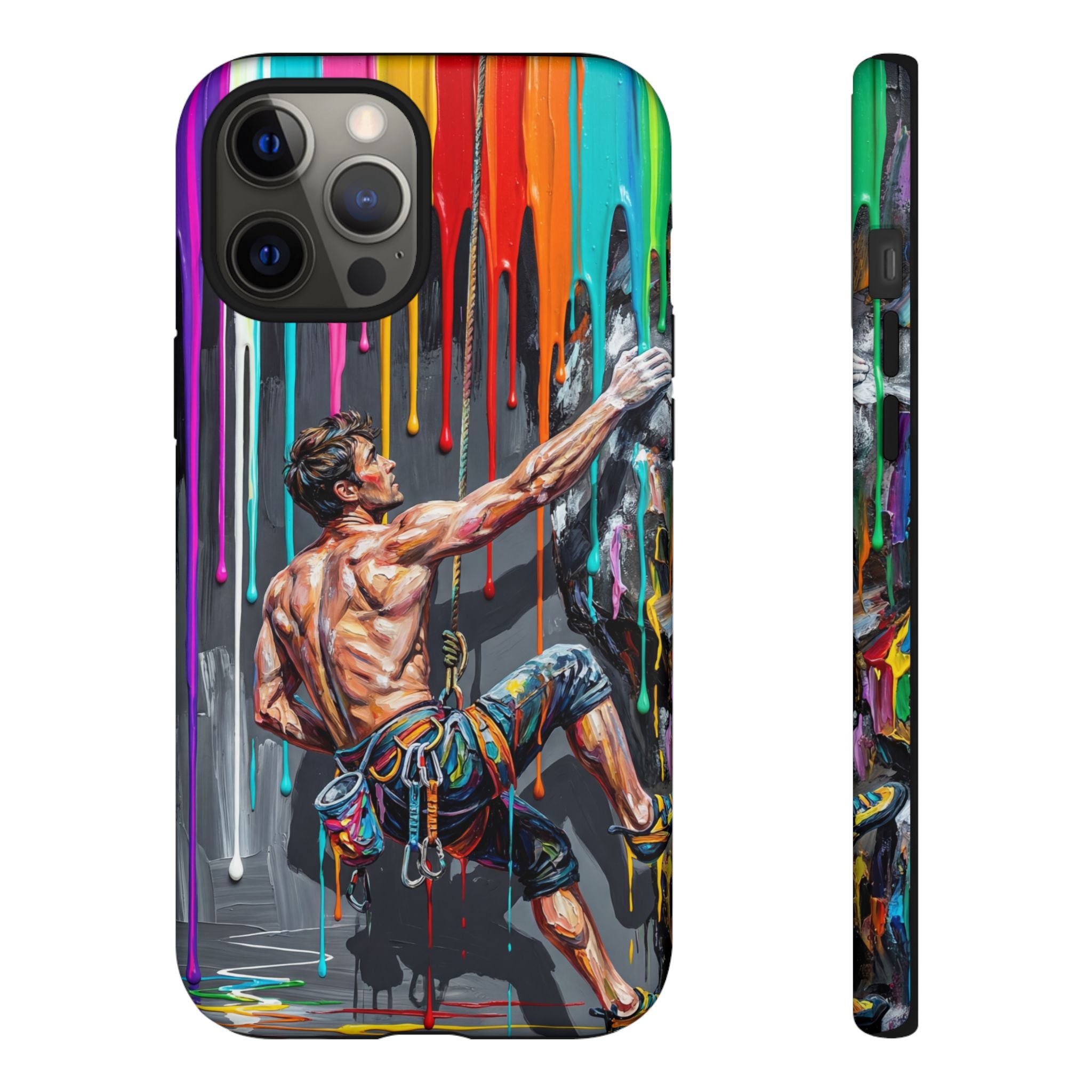 Colourful Rock Climber Art Protective iPhone Case