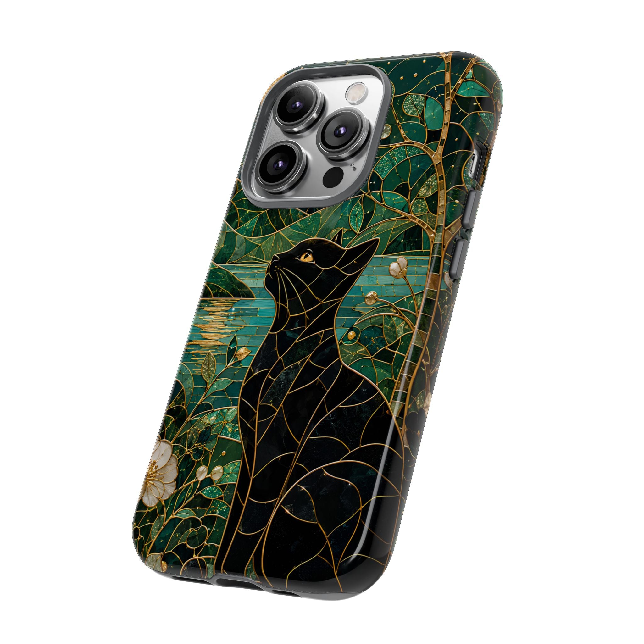 Black Cat iPhone Case | Enchanted Cat Art Cover