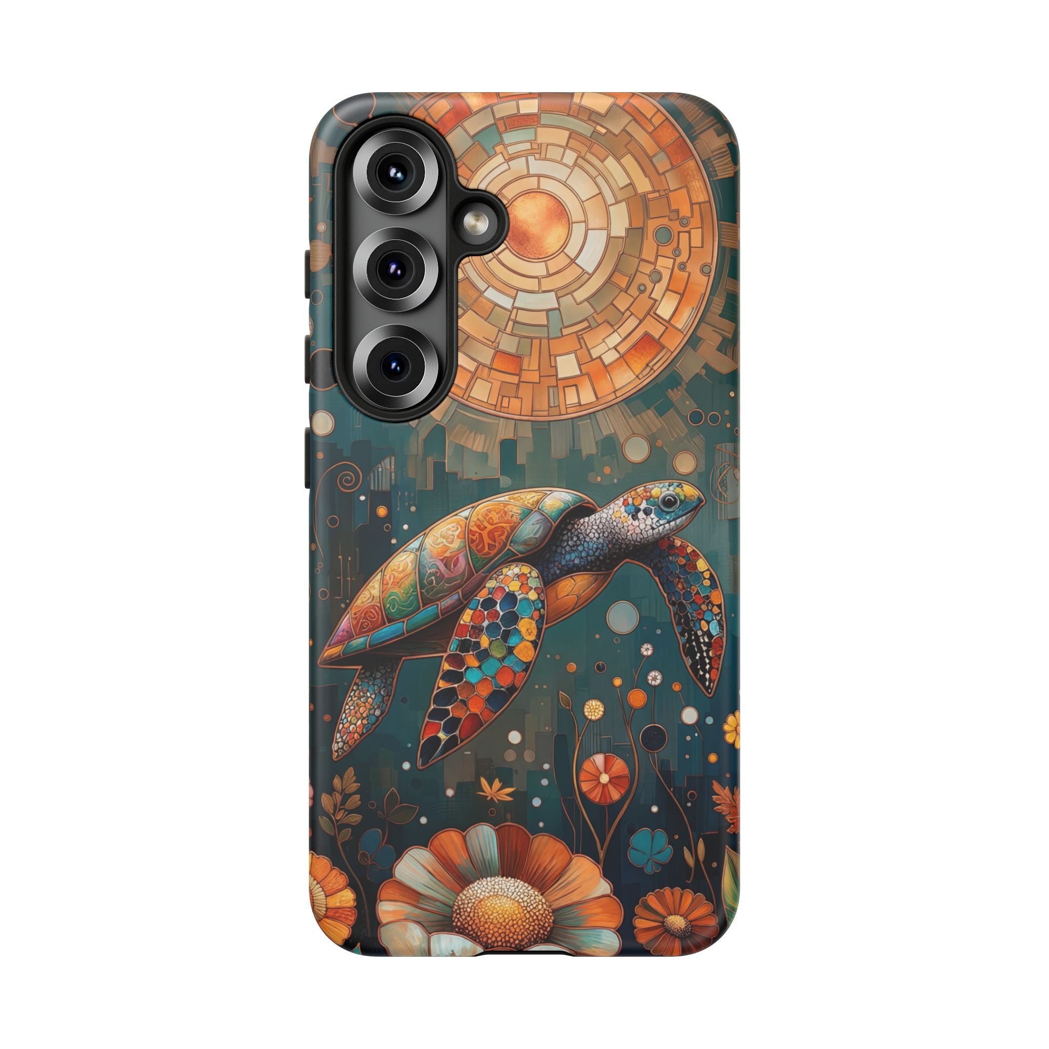 Colourful Mosaic Sea Turtle Samsung Galaxy Case