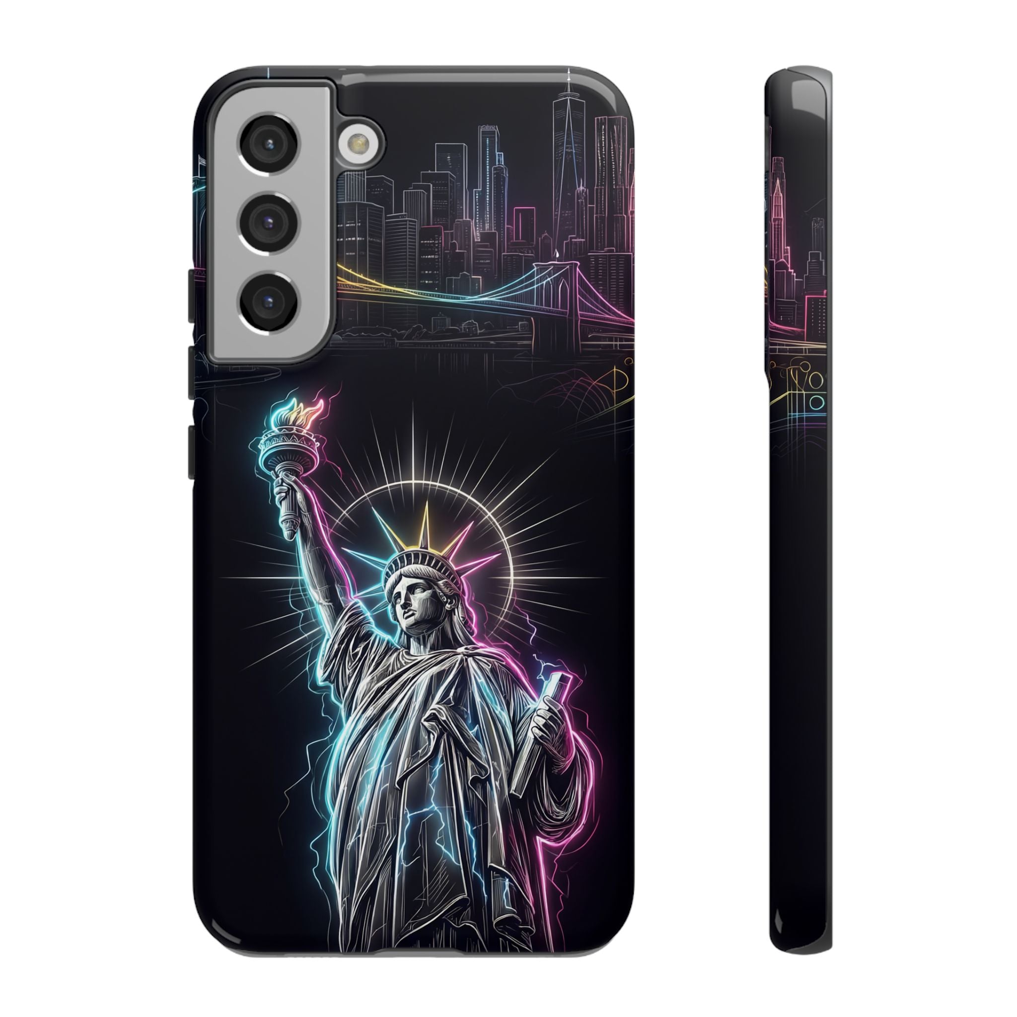 Neon Statue of Liberty Tough Samsung Galaxy Phone Case