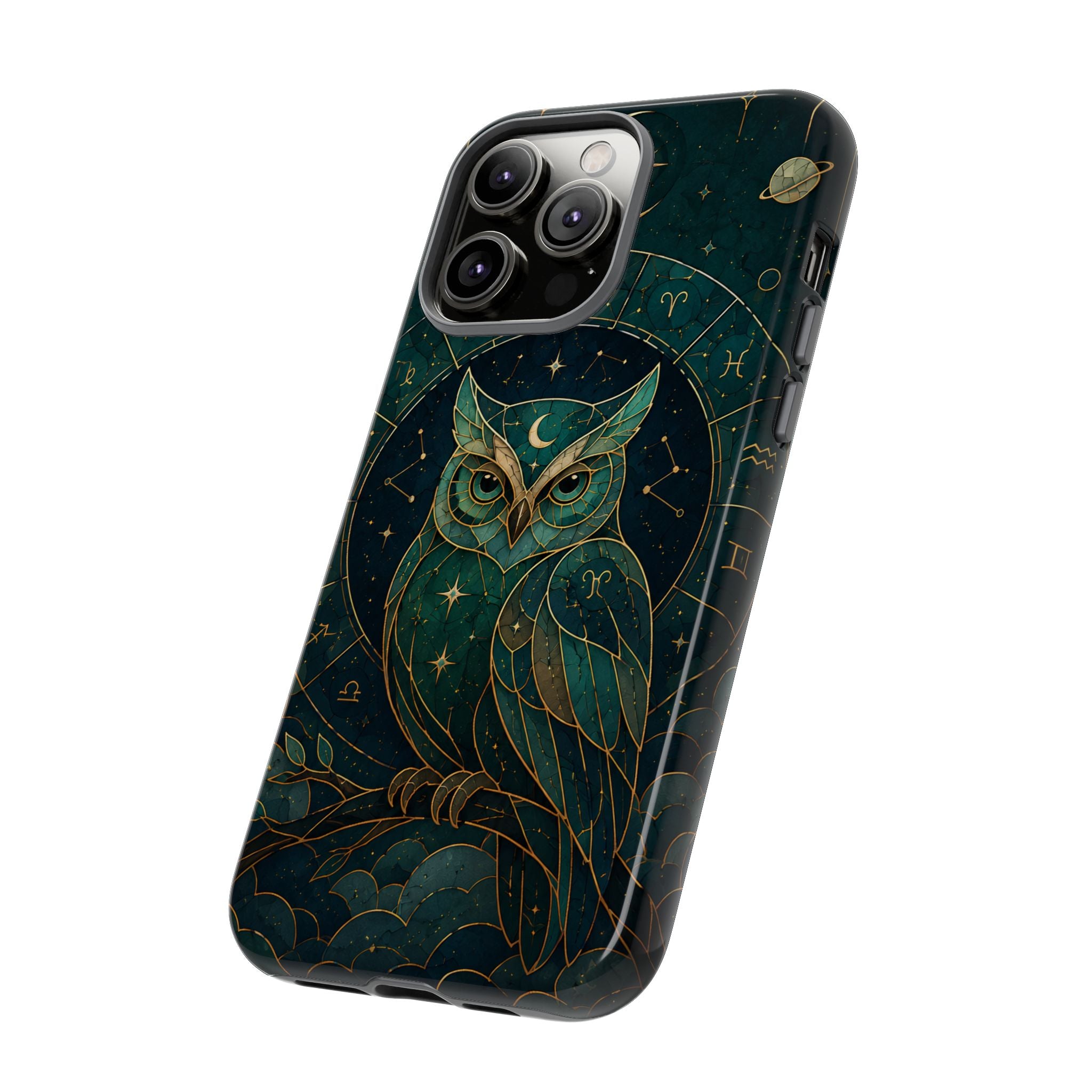 Moonlit Owl iPhone Case | Stained Glass Owl iPhone Case