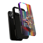 Colour Splash Tennis iPhone Case | Vibrant Female Player Art
