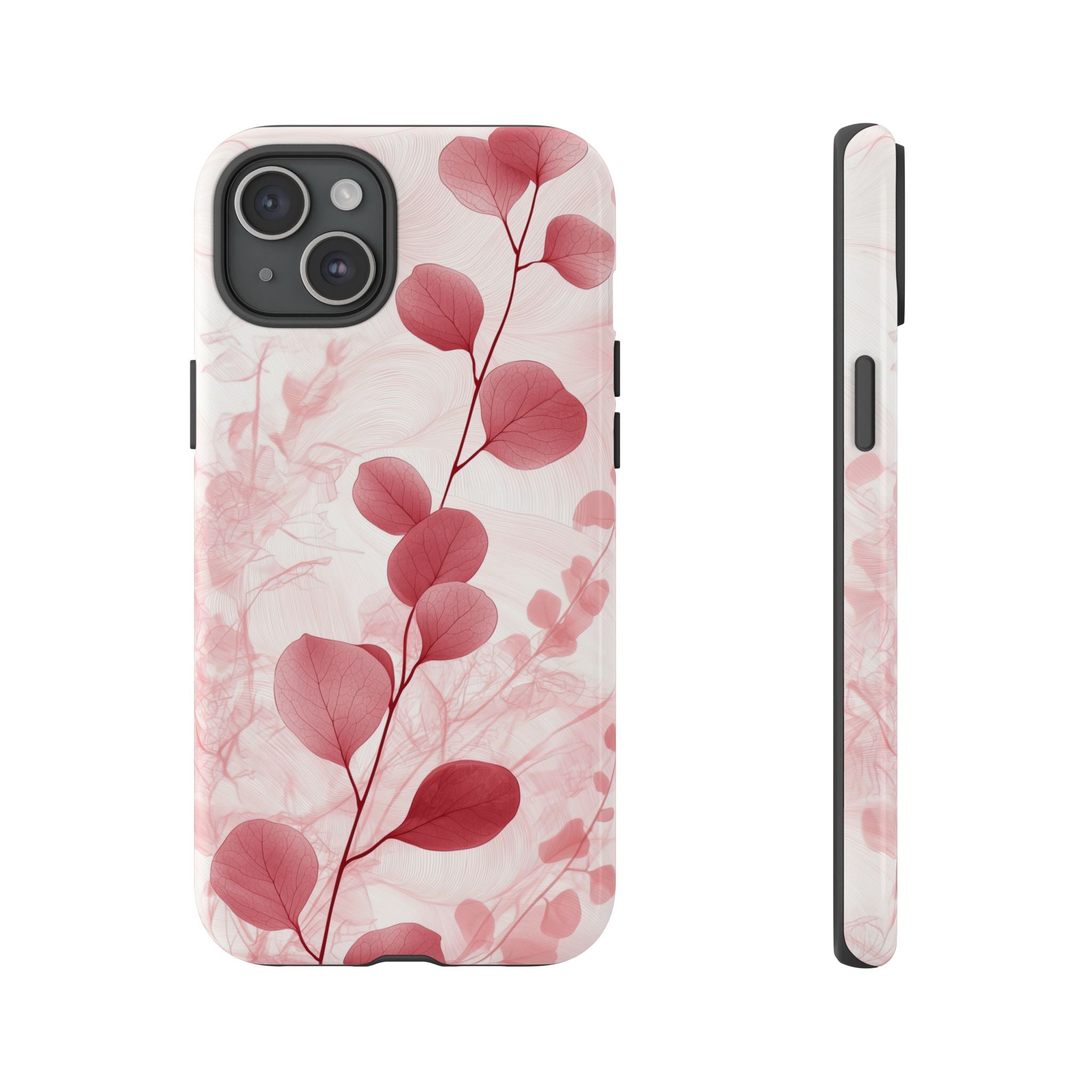 Pink Botanical Floral Eucalyptus iPhone Case