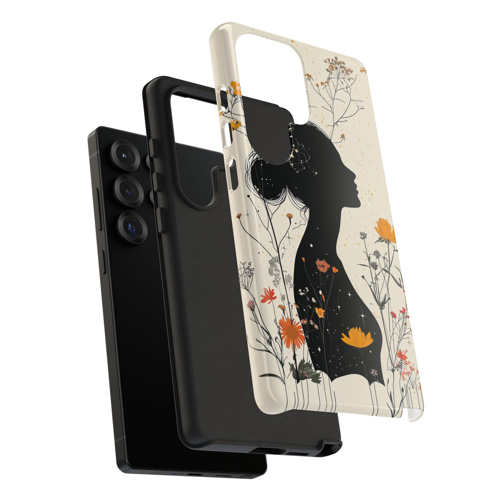 Floral Silhouette Samsung Galaxy Case | Botanical Woman