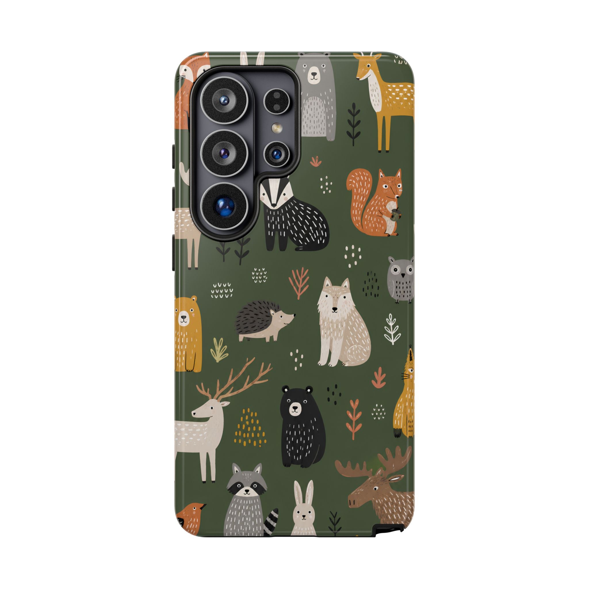 Woodland Animals Samsung Galaxy Phone Case | Forest Creature Art Cover