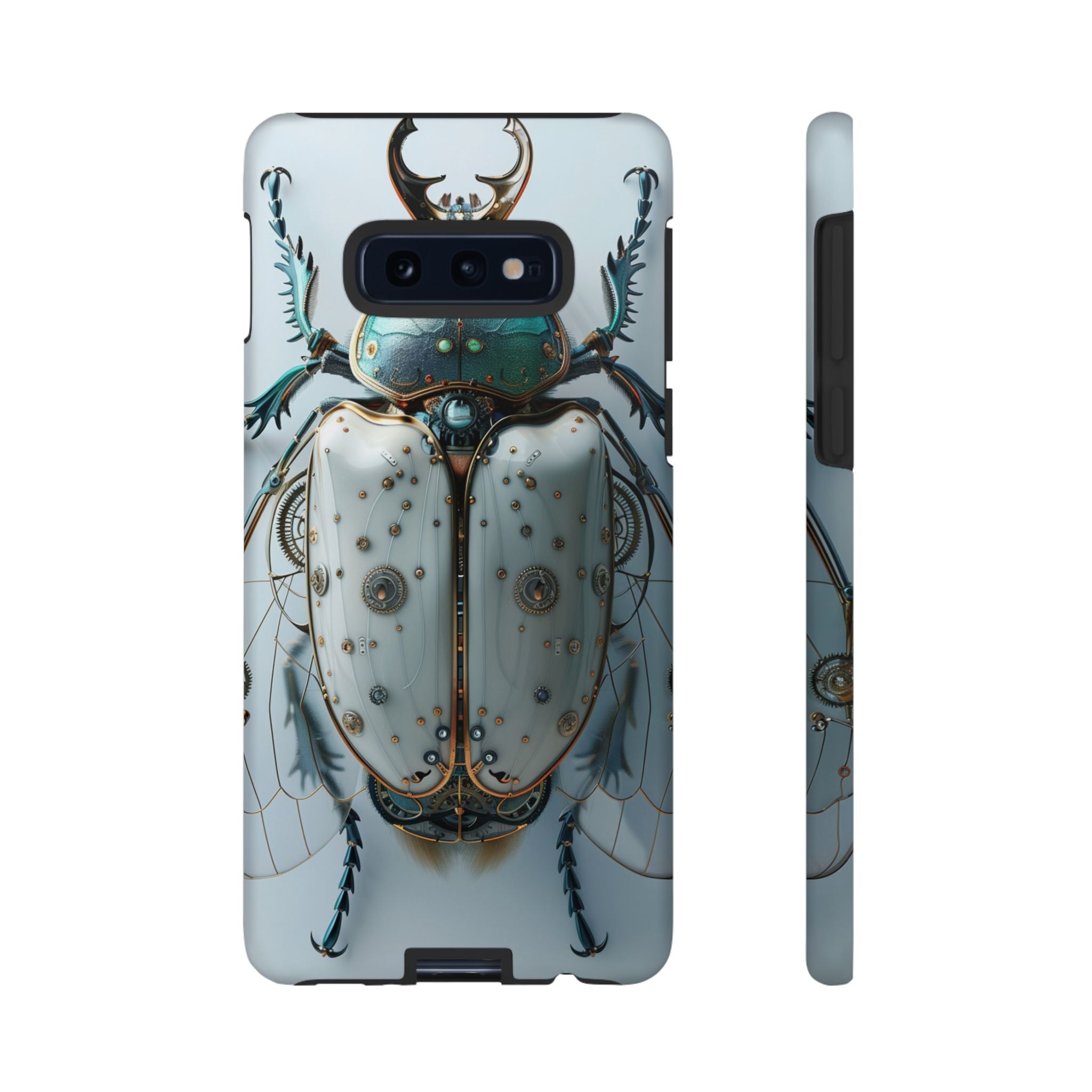 Steampunk White Beetle Protective Tough Samsung Galaxy Case
