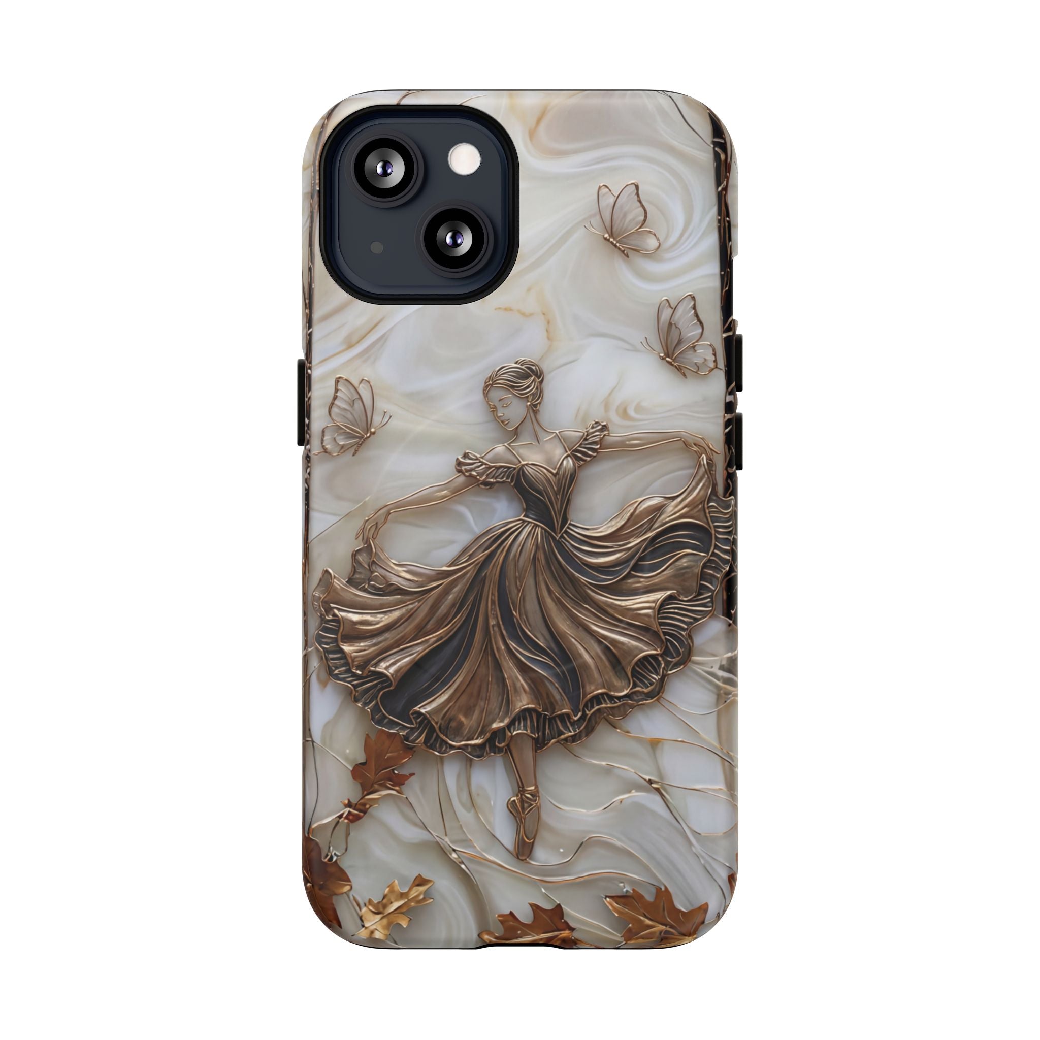 Ballet Dancer Tough MagSafe iPhone Case — Elegant Swirl Art Protective Cover