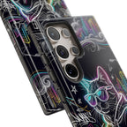 Cool Hoodie Neon Street Cat Samsung Galaxy Phone Case