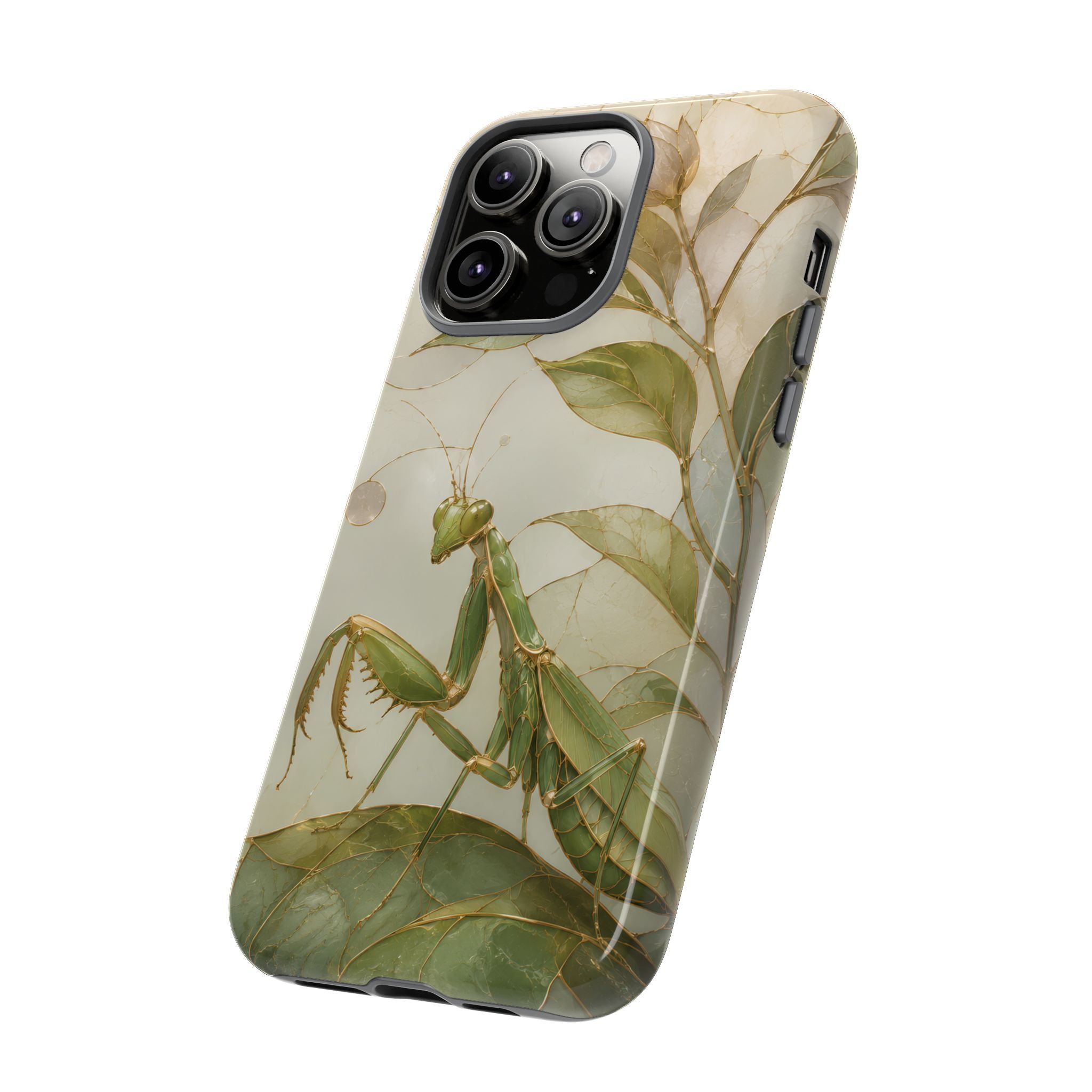 Praying Mantis iPhone Case | Stained Glass Insect iPhone Case