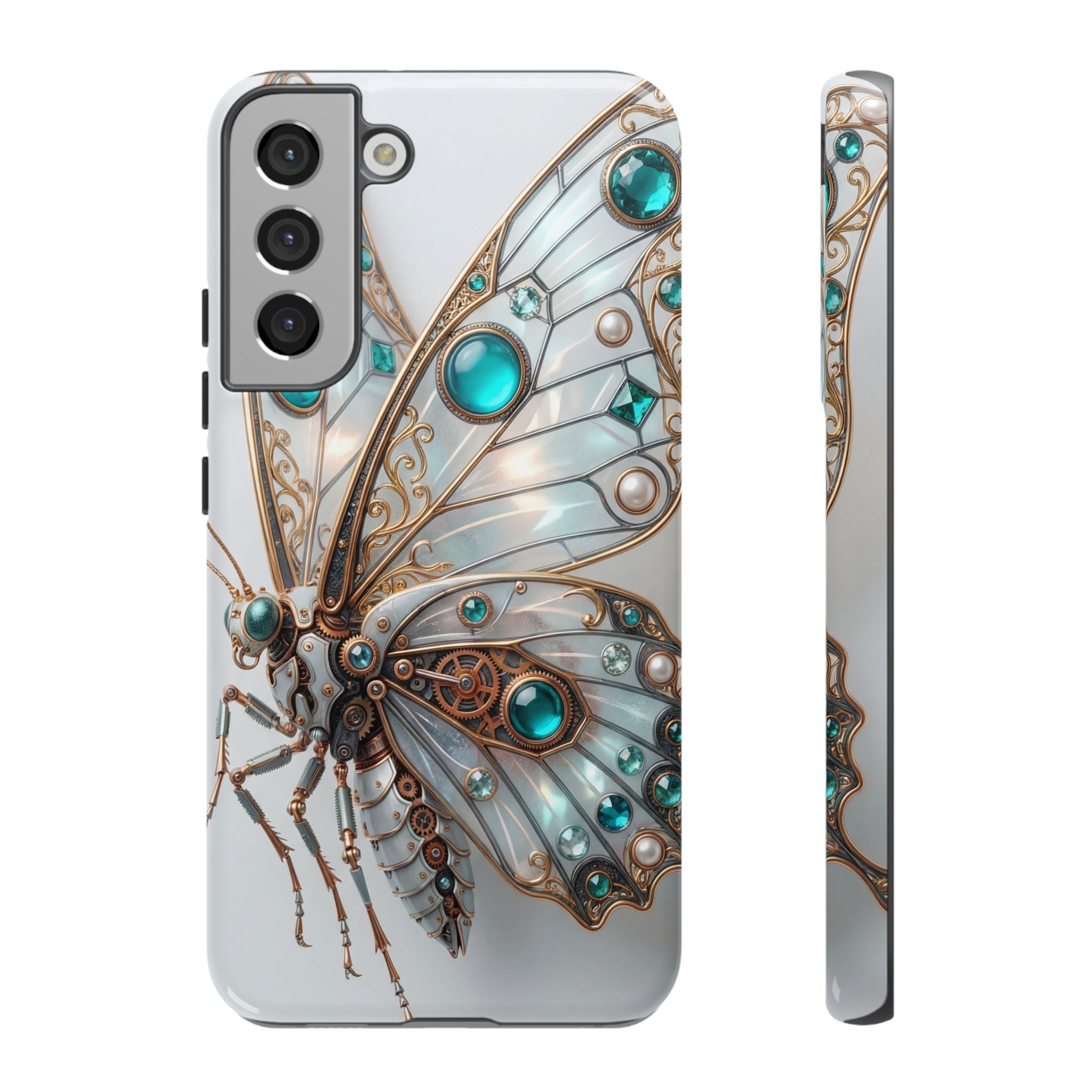 Butterfly Gem Phone Case — Steampunk Teal Jewel Samsung Galaxy Case