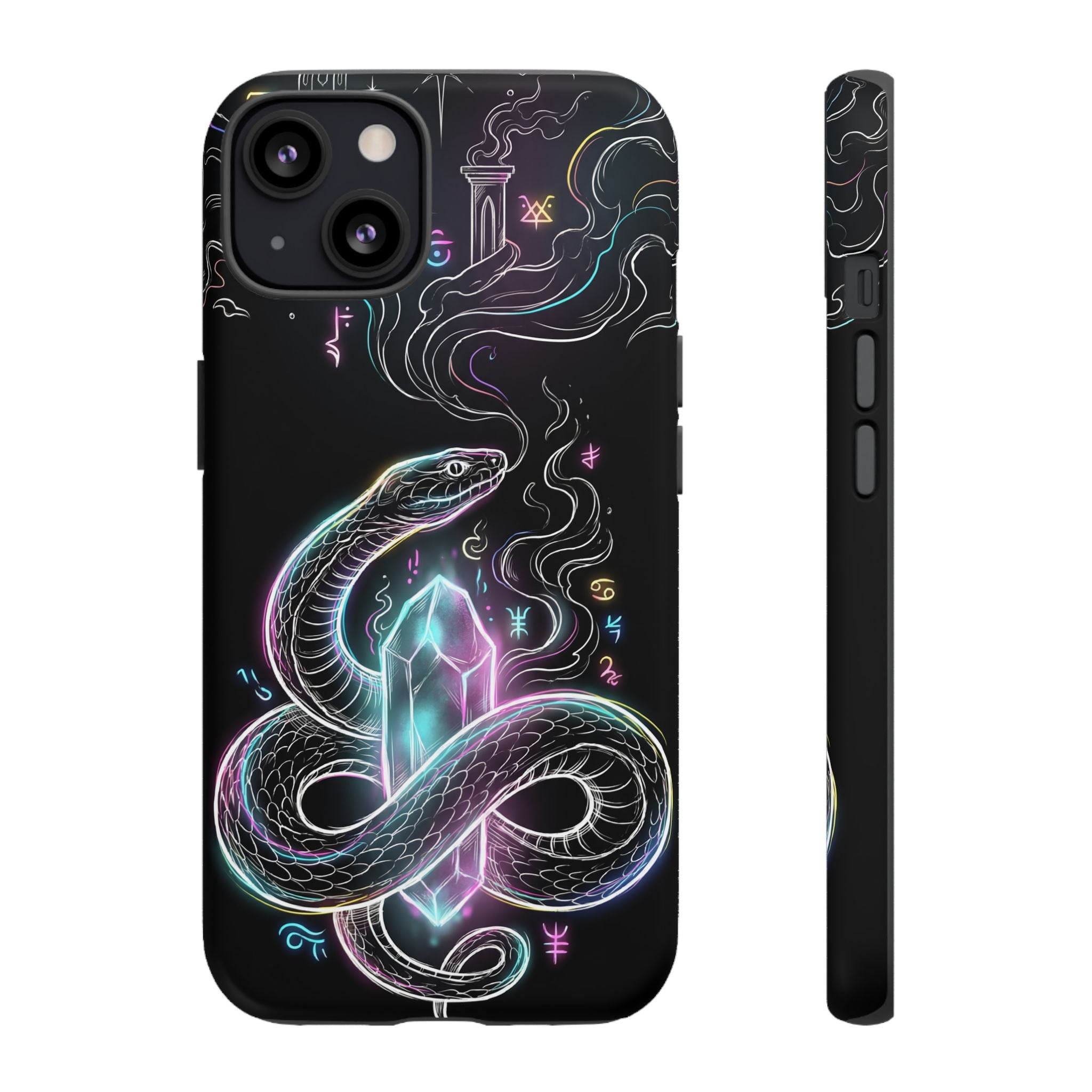 Neon Occult  Mystic Snake Crystal iPhone Case