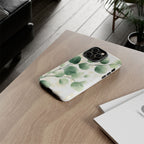 Botanical Eucalyptus Tough iPhone Case | Green Watercolour Leaf