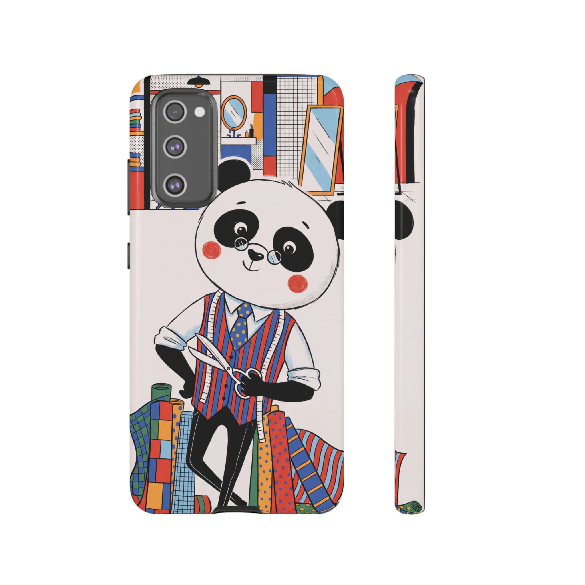 Panda Tailor Samsung Galaxy Phone Case | Cute Seamstress Cartoon