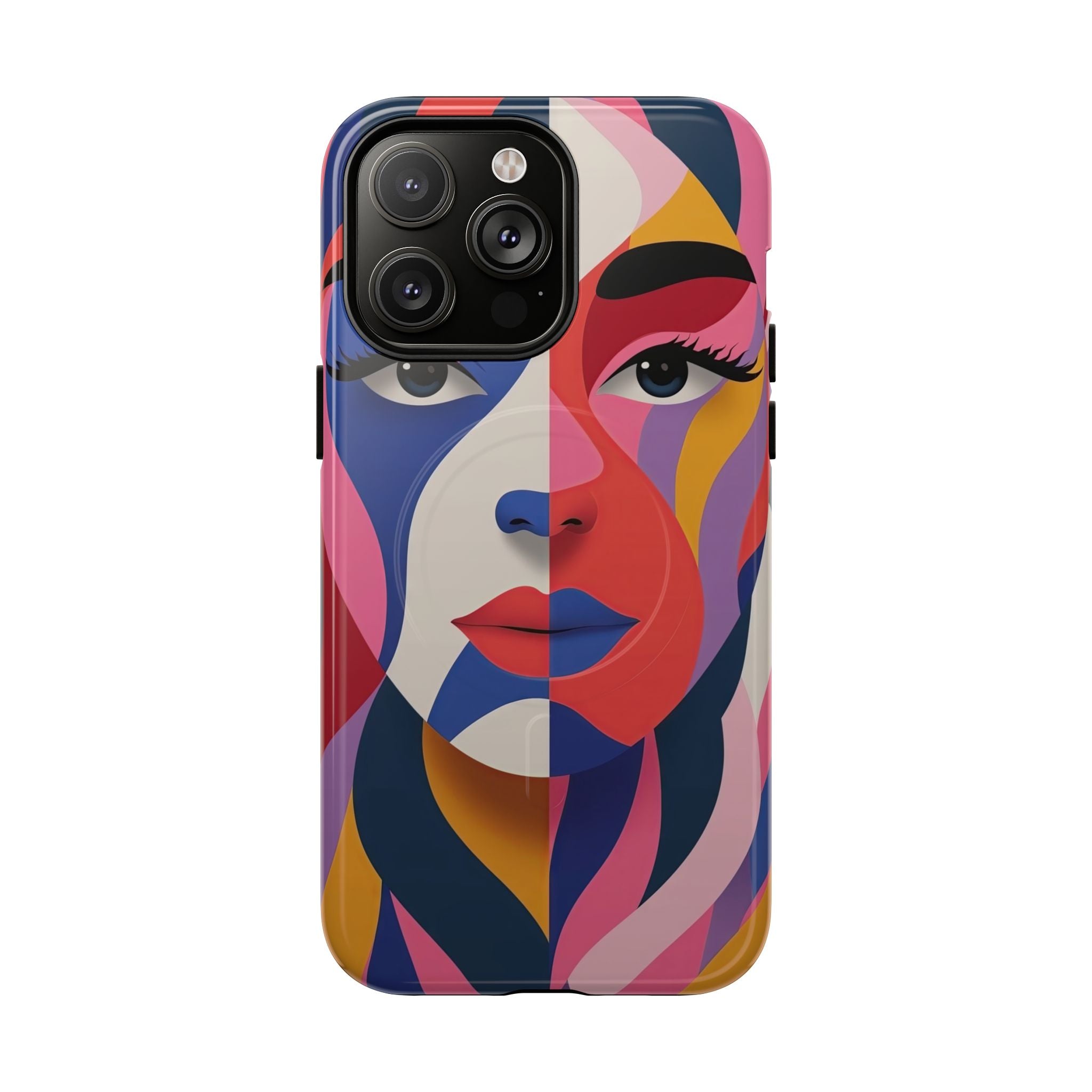 Abstract Colourful Face MagSafe iPhone Case | Vibrant Pop Art