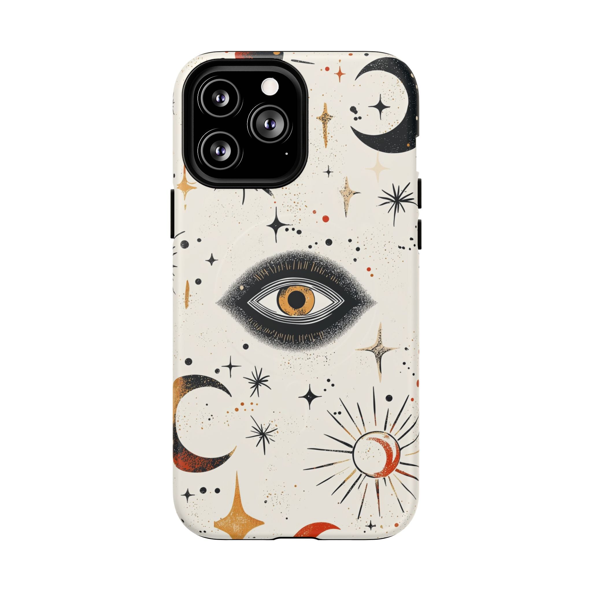 Custodia Mystic Eye MagSafe per iPhone | Luna e stelle celesti