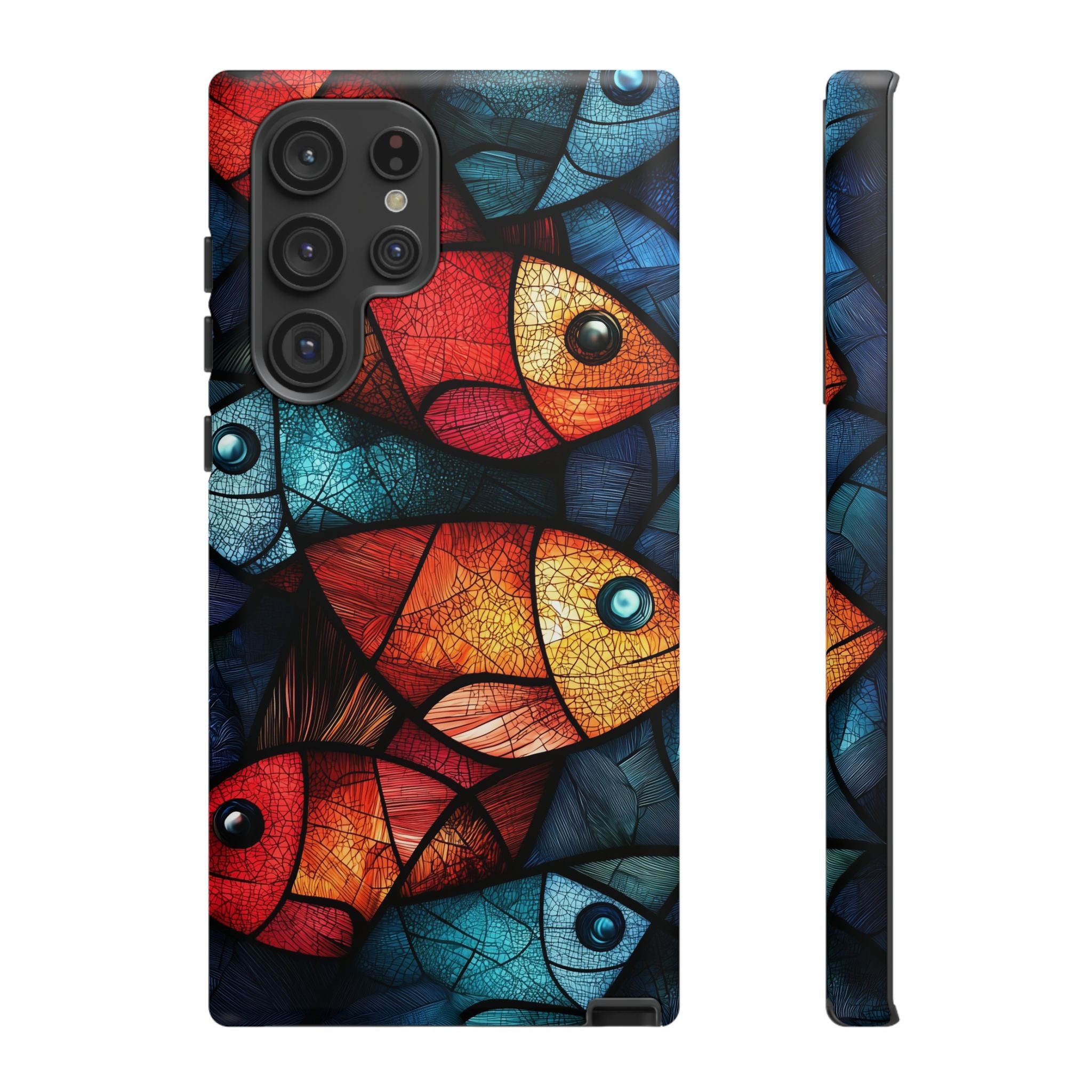 Fish Mosaic Tough Samsung Galaxy Case — Colourful Artistic Fish Pattern