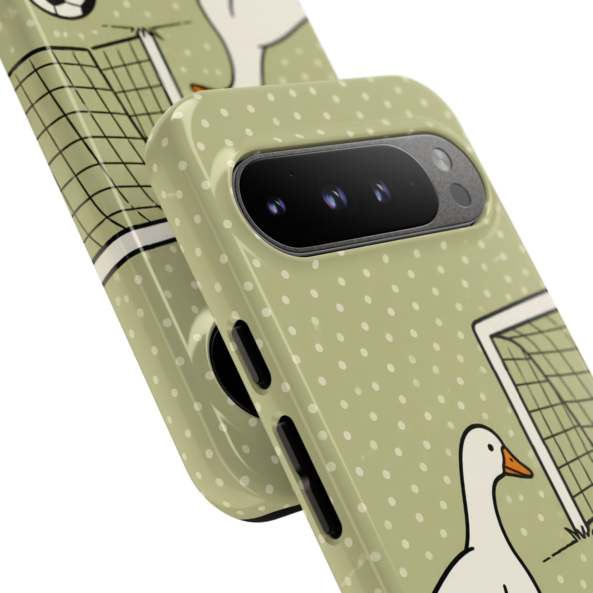 Funny Goose Soccer Google Pixel Phone Case | Cute Sports Bird Cover