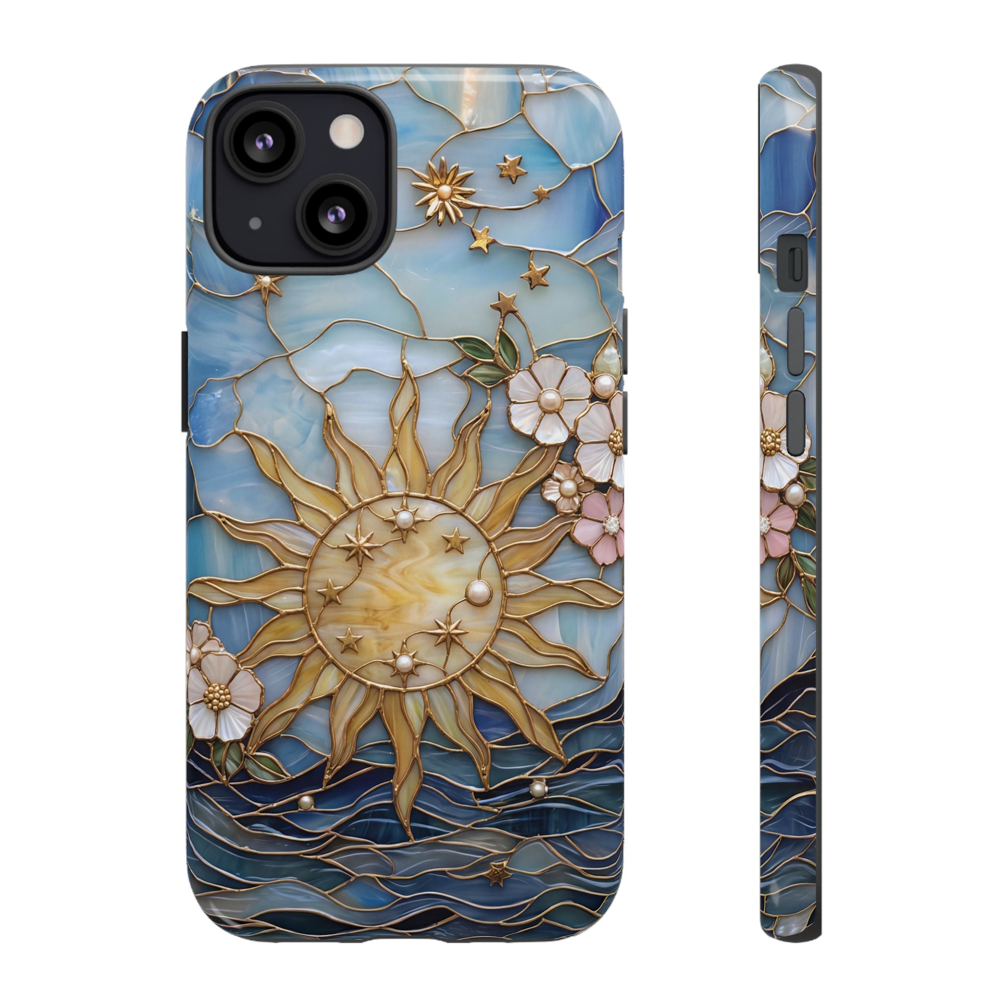 Stained Glass Floral Sun & Sea Tough iPhone Case