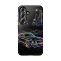 Neon Muscle Car Samsung Galaxy Phone Case | Retro City Nightscape