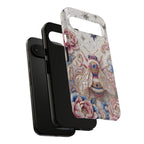 Floral Bee Moon Tough Google Pixel Phone Case | Protective Artistic Phone Cover