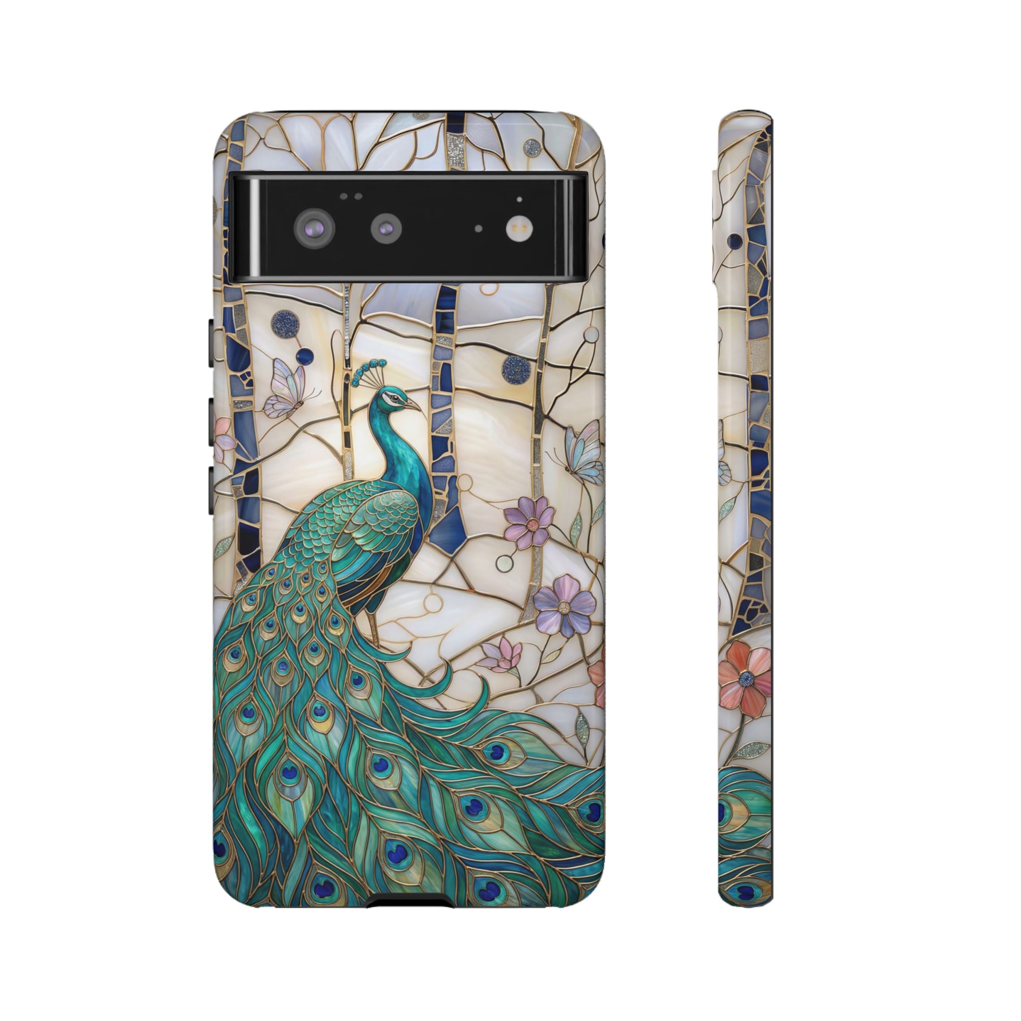 Peacock Stained Glass Google Pixel Case