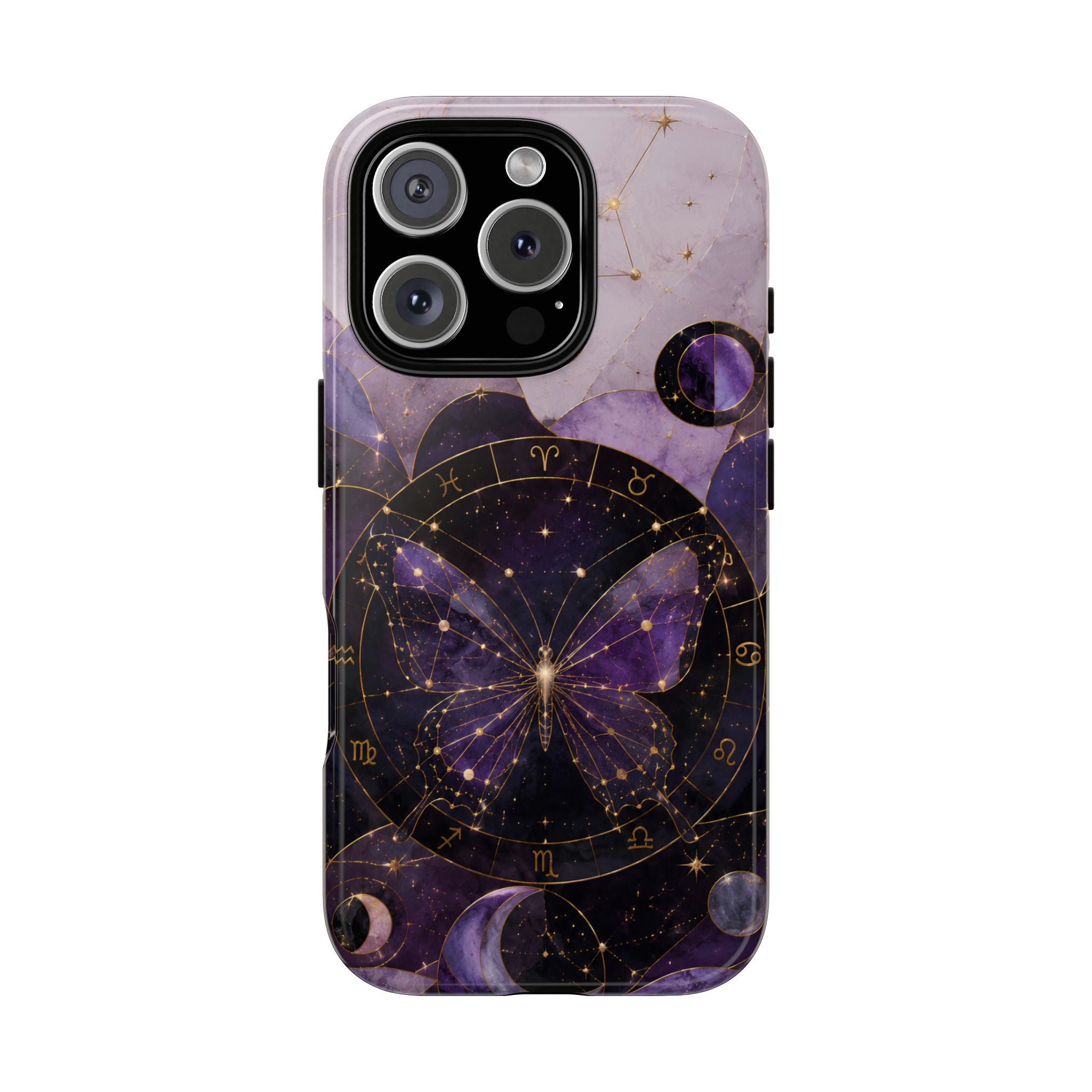 Celestial Butterfly iPhone Case | Zodiac Moon Phase iPhone Case