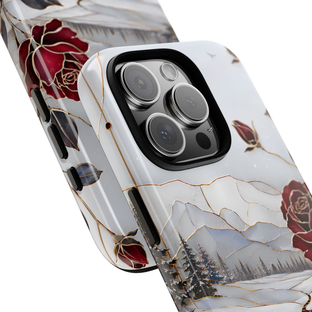 Winter Rose iPhone Case | Red Floral iPhone Case