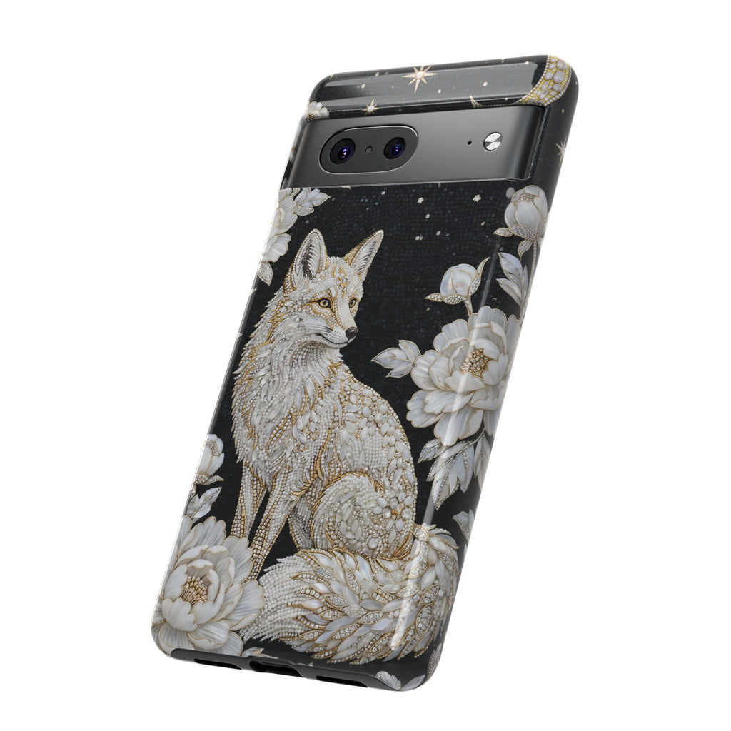 Mystic Fox Moon Google Pixel Phone Case | Celestial Floral iPhone Cover