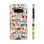 Cat Pattern Tough Samsung Galaxy Case | Colourful Cartoon Cats