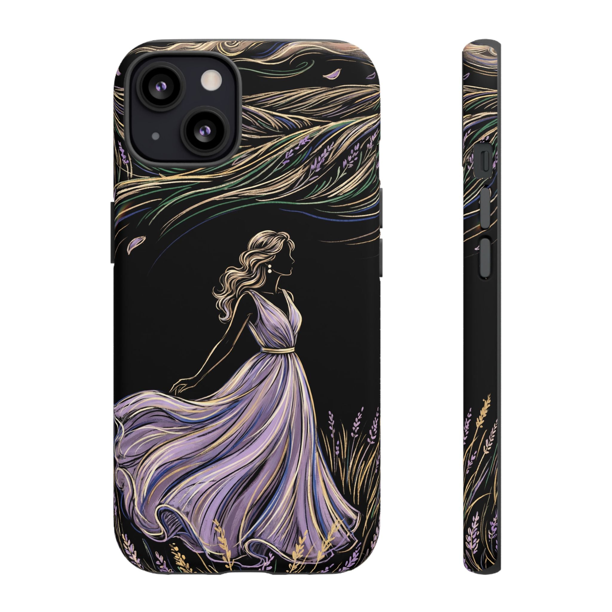 Lavender Breeze iPhone Case | Elegant Dancing Woman Floral Protection