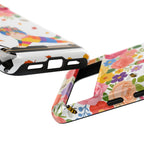 Floral Rainbow Cat Tough Google Pixel Phone Case — Colorful Pilates Cat Design