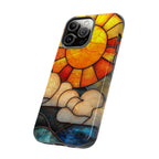 Stained Glass Sun & Clouds iPhone Case