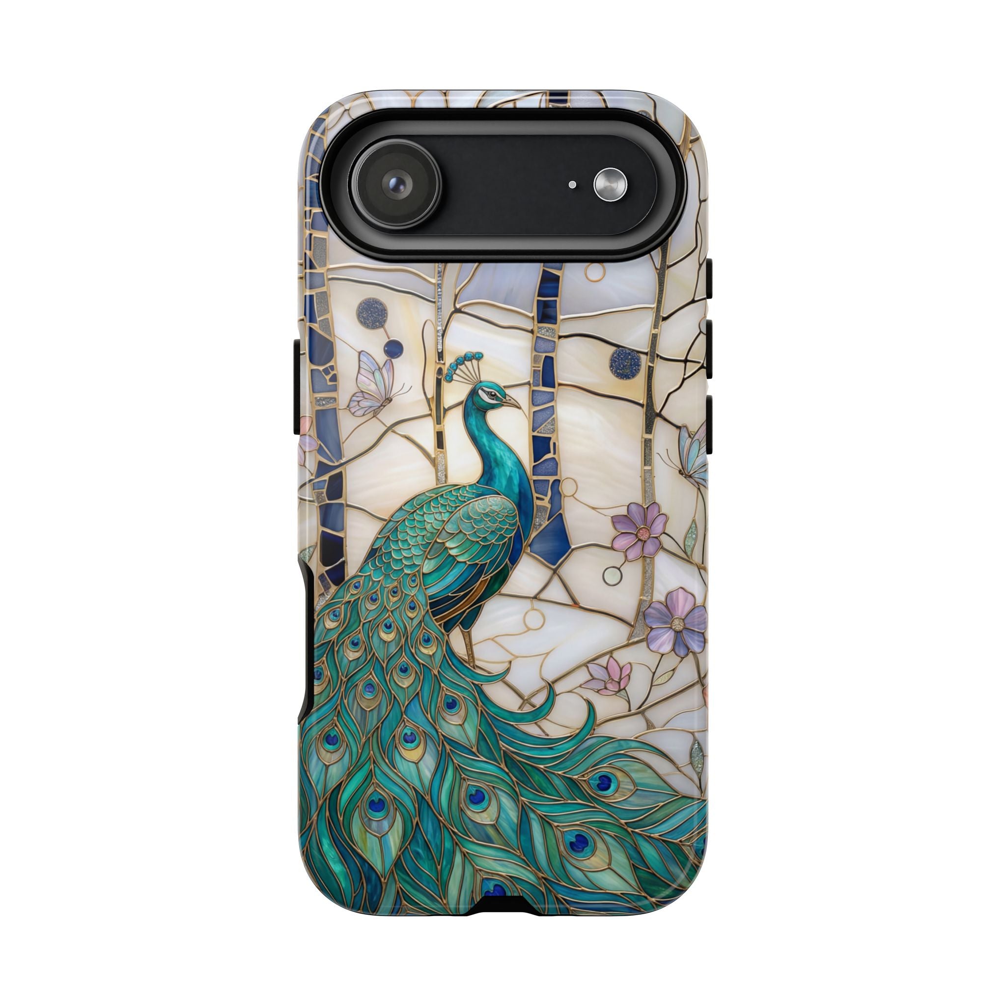 Peacock Stained Glass iPhone Case