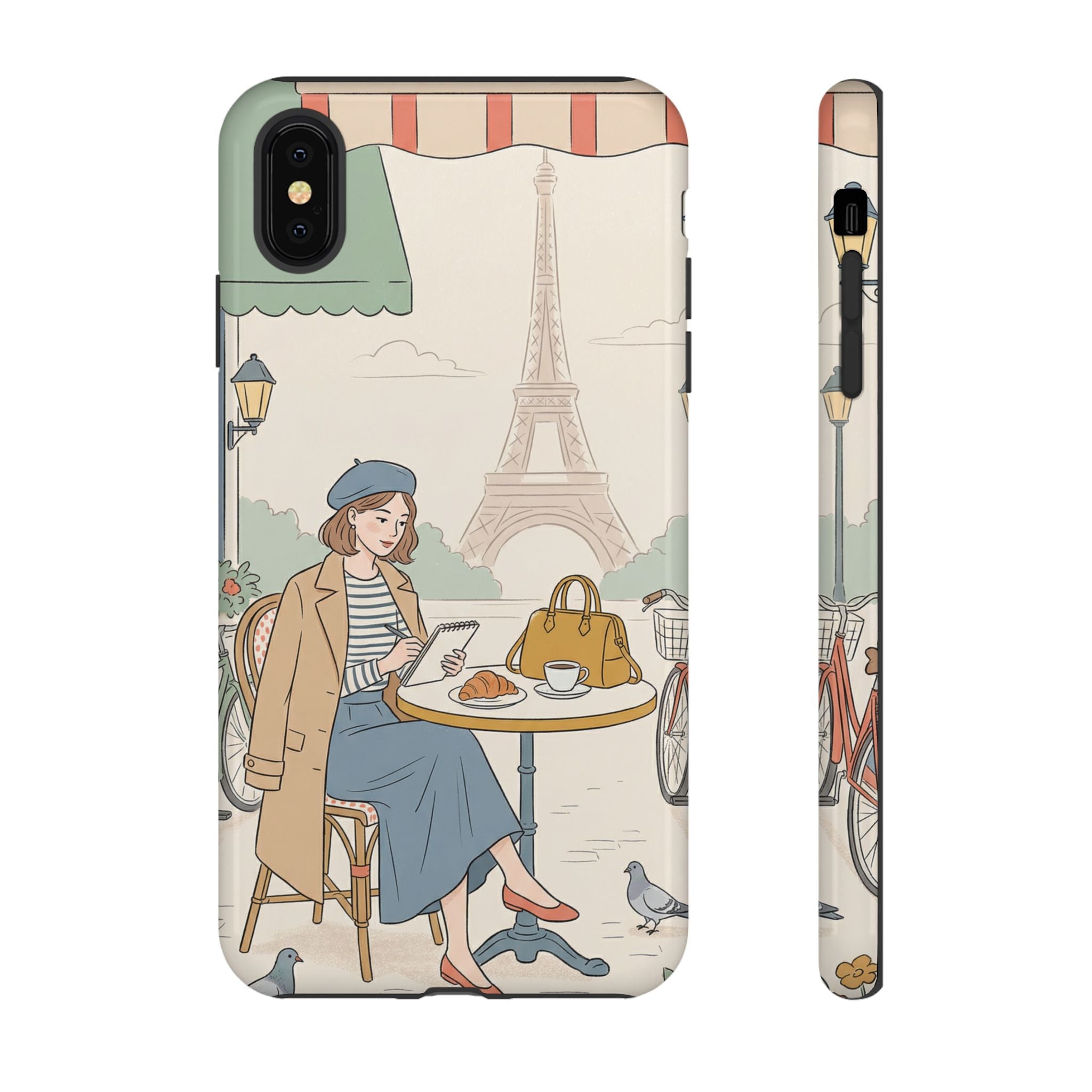 Paris Cafe iPhone Case | Cute Vintage Eiffel Tower Travel