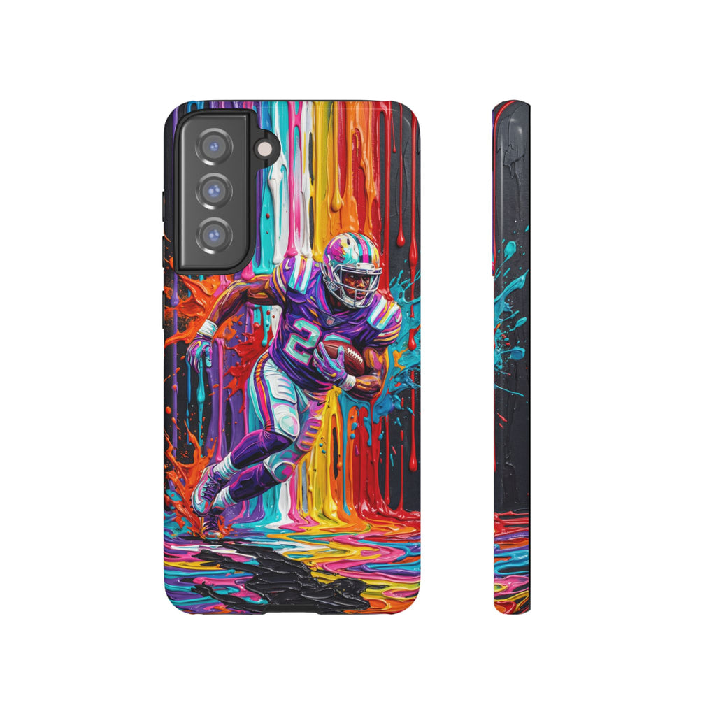 Vibrant American Football Runner Samsung Galaxy Phone Case