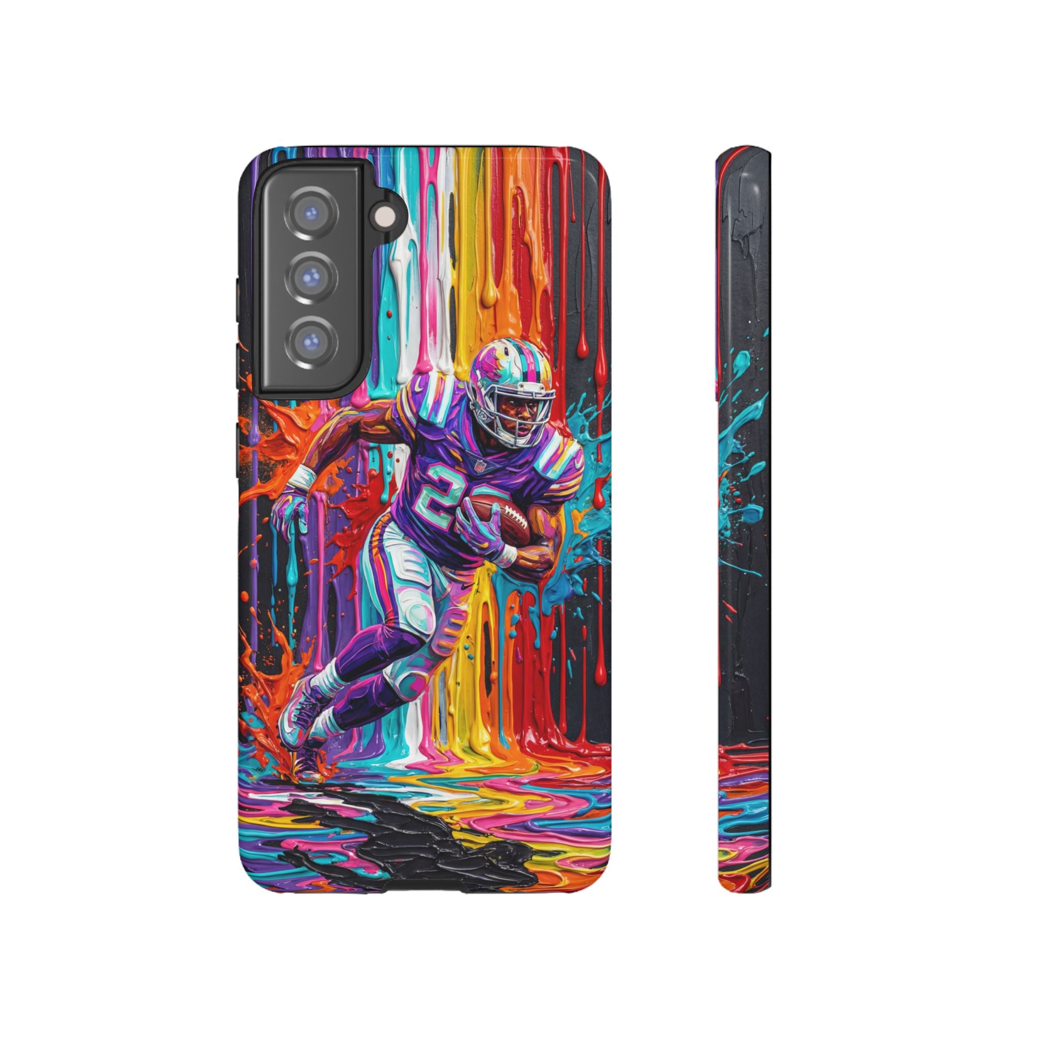 Vibrant American Football Runner Samsung Galaxy Phone Case
