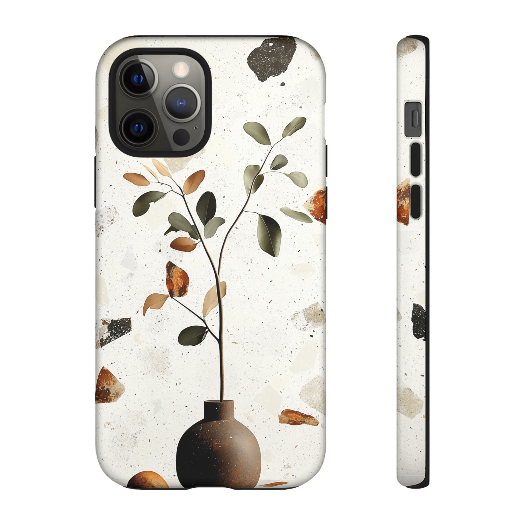 Floral Terrazzo iPhone Case | Minimal Vase Botanical