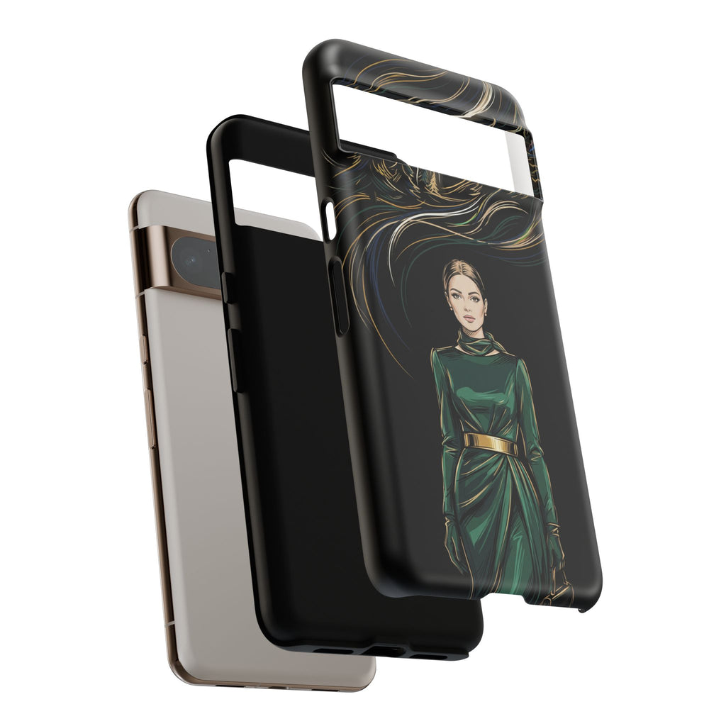 Custodia per Google Pixel Donna Elegante nella Foresta