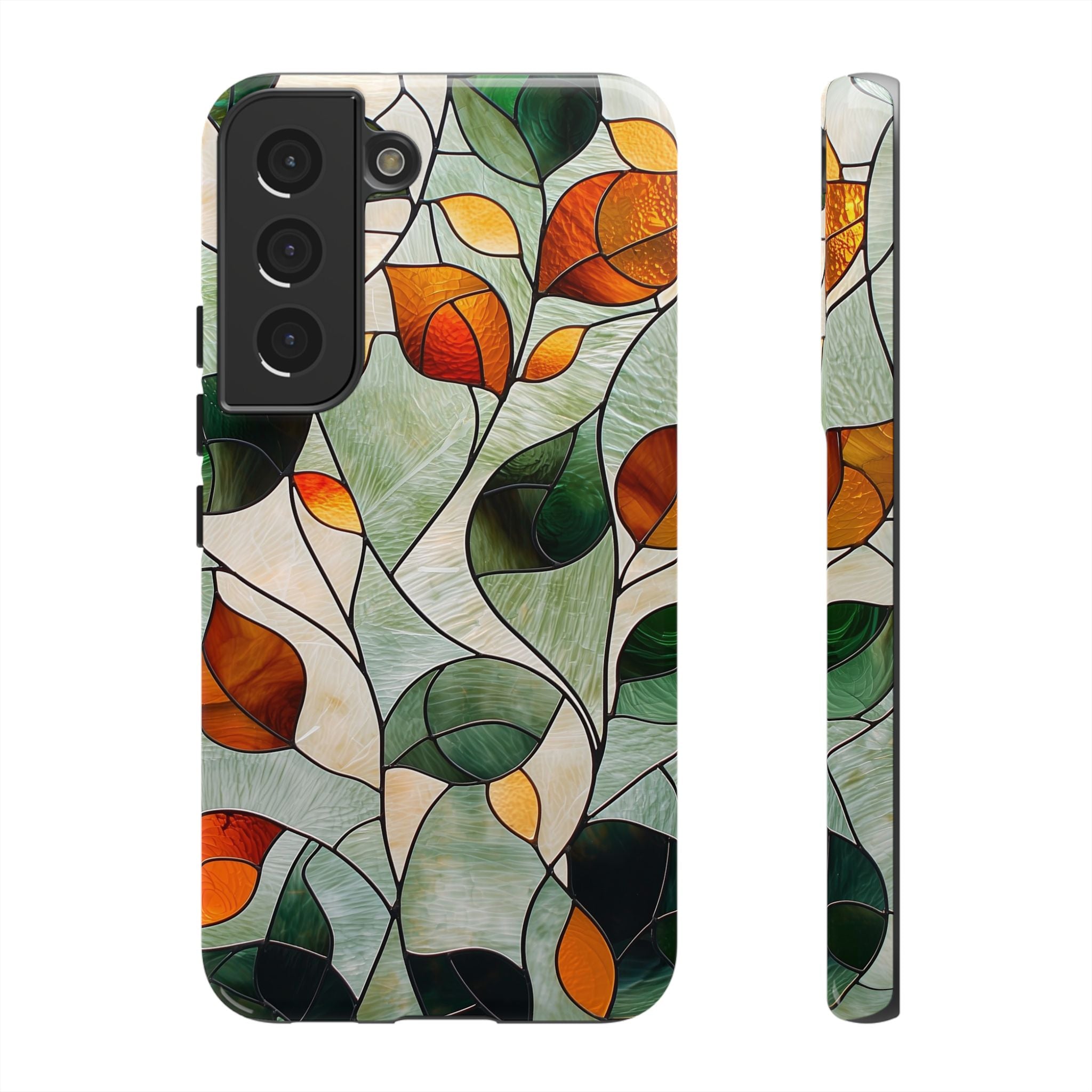 Autumn Stained Glass Leaf Samsung Galaxy Case