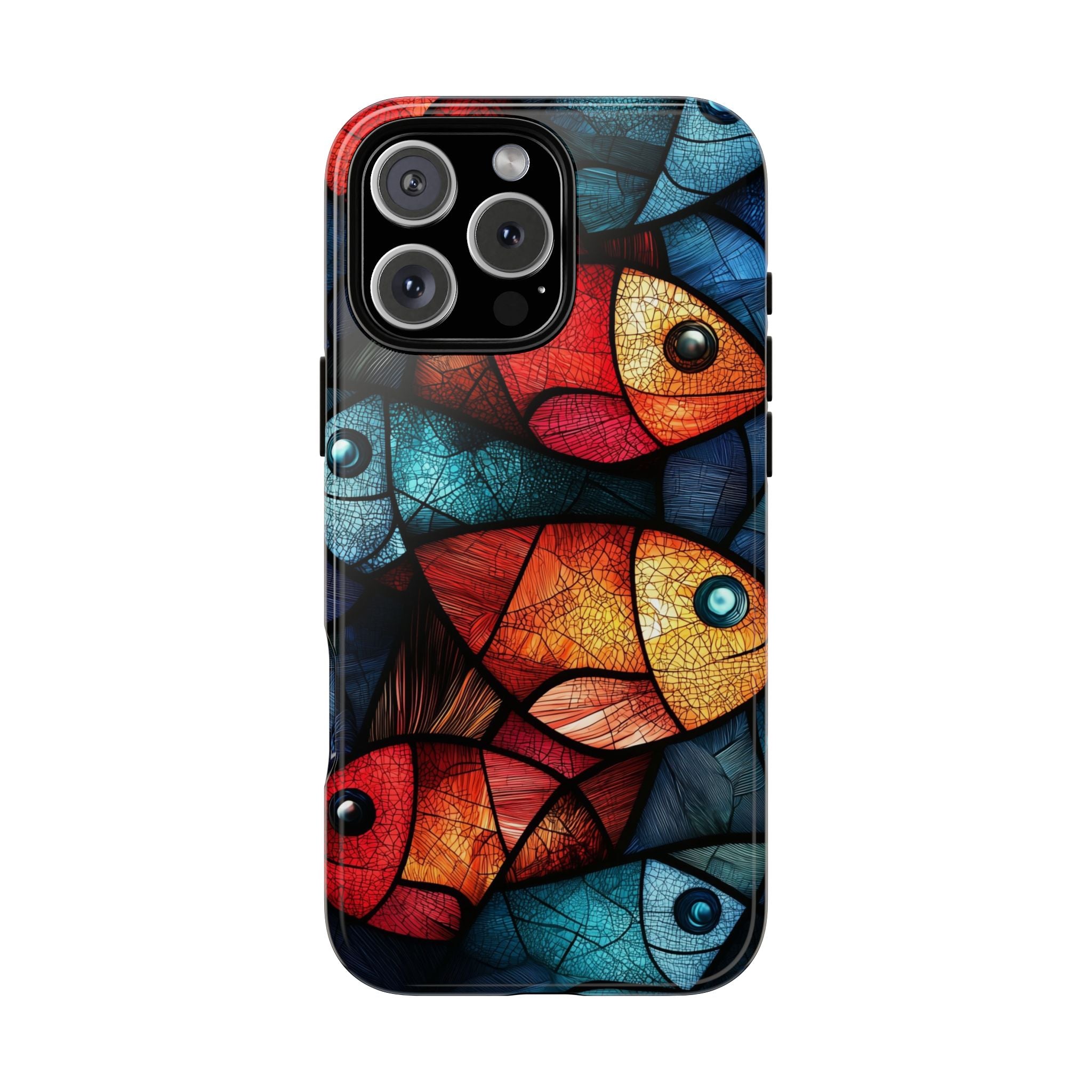 Fish Mosaic Tough iPhone Case — Colourful Artistic Fish Pattern