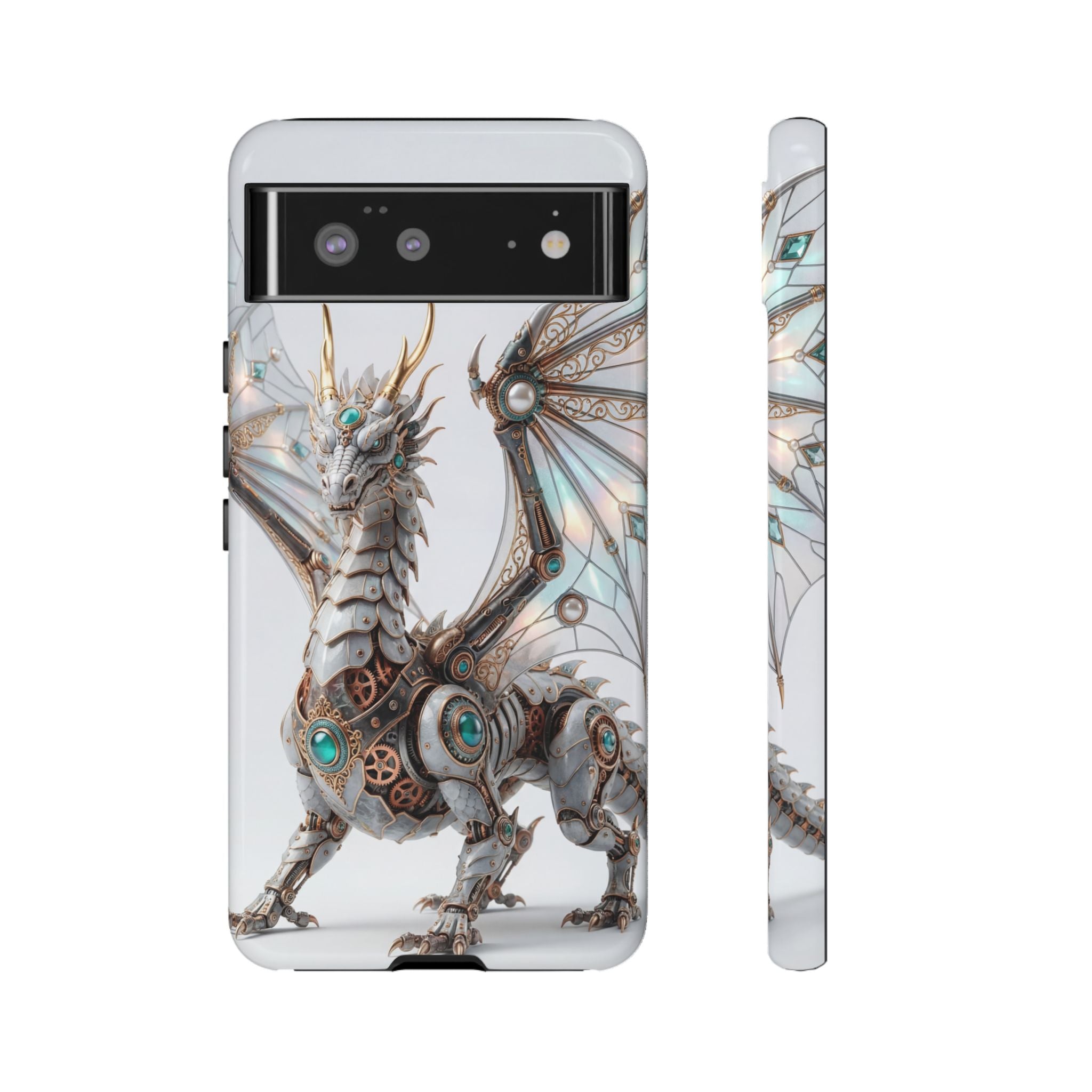 Steampunk Mechanical Dragon Google Pixel Case — Fantasy Armor Protective Cover
