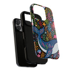 Whimsical Whale Tough iPhone Case | Colorful Ocean Floral iPhone Cover