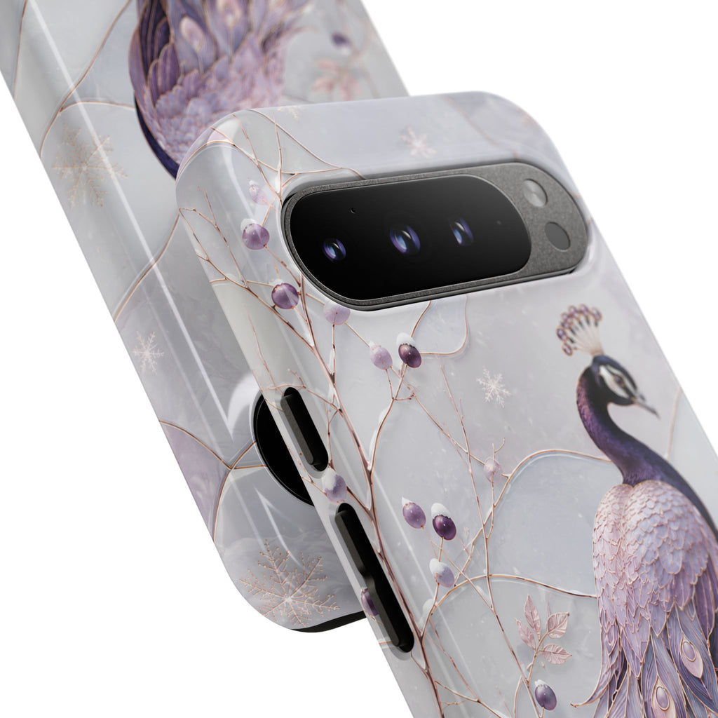 Peacock Google Pixel Phone Case | Lavender Peacock Phone Case