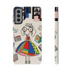 Cute Dachshund Dog Illustration Samsung Galaxy Phone Case