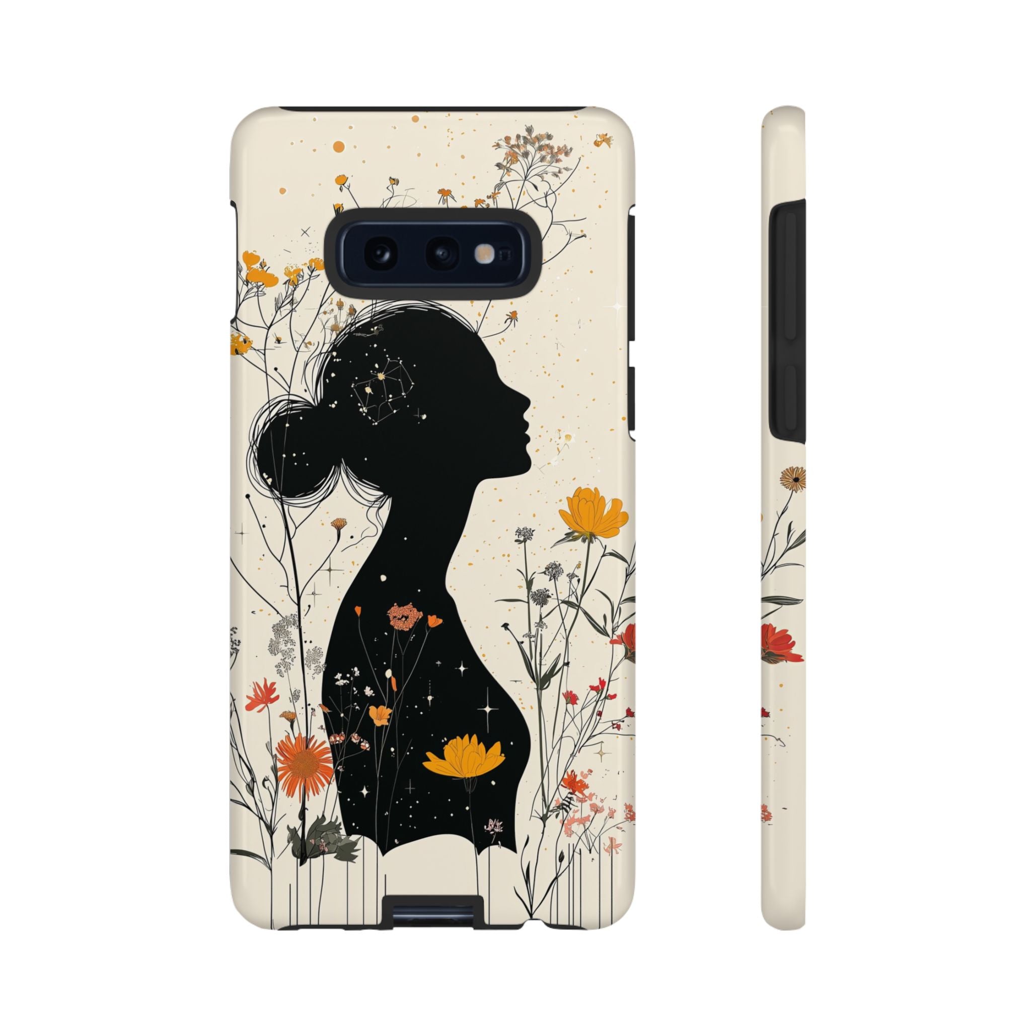 Floral Silhouette Samsung Galaxy Case | Botanical Woman