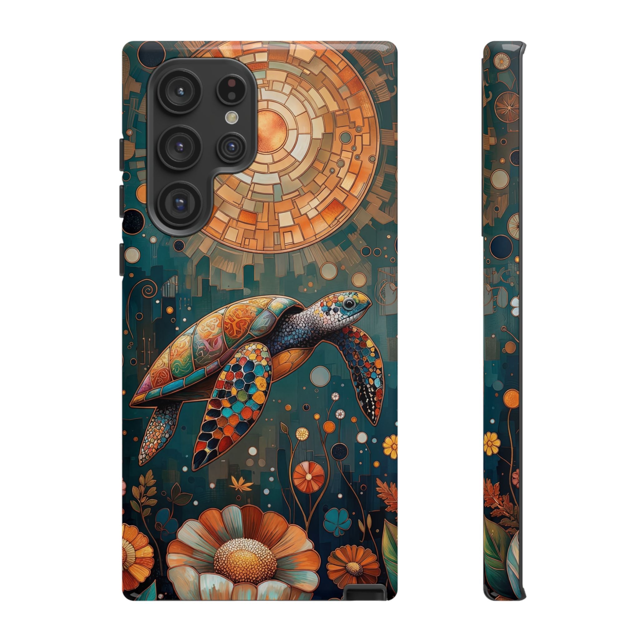 Colourful Mosaic Sea Turtle Samsung Galaxy Case