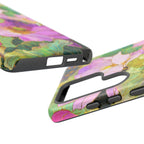 Custodia Protettiva Resistente per Telefono Samsung Galaxy con Acquerello Floreale | Cover Protettiva Giardino di Loto Rosa